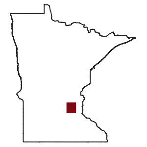 Map of Minnesota with extent of Hennepin County – Spring – 2022 data highlighted